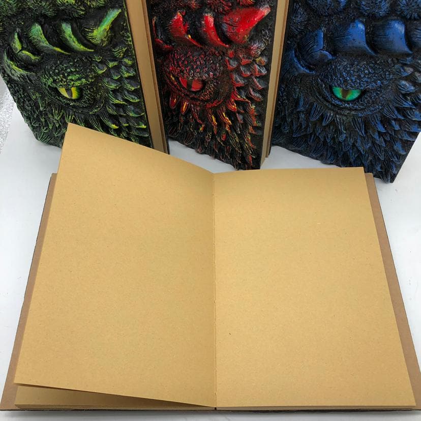 Deluxe Animated Dragon Book | 3D Resin Dragon Eye Journal | Gothic Gift