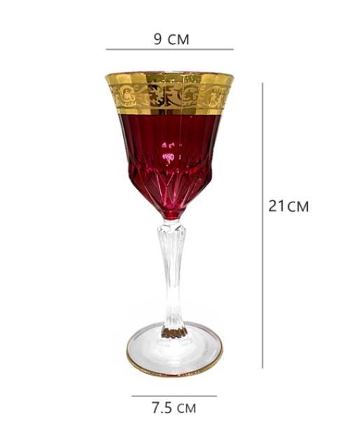 18k Gold Czech Crystal Whiskey Glasses, Classic Spirits Glasses