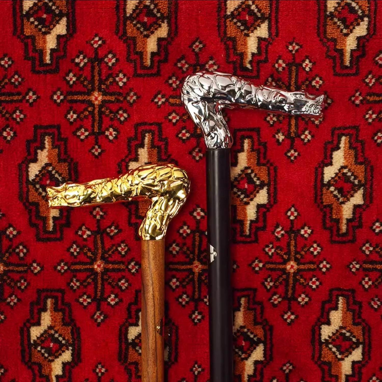 Golden Dragon-Shaped Scepter Wand Walking Stick British Civilization Cane