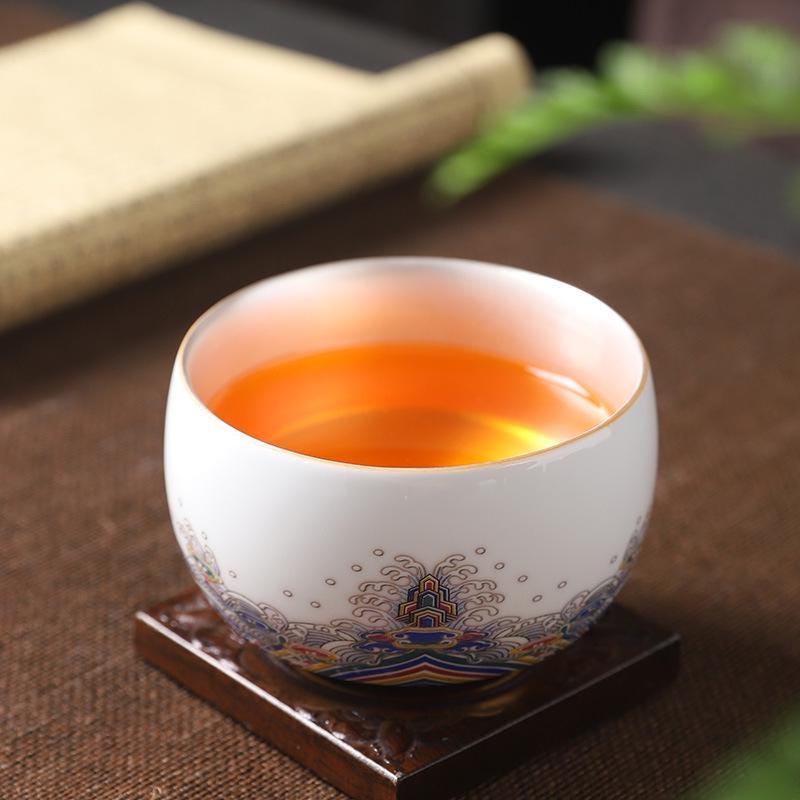 Handcrafted enamel cup Silver-gilt tea cup
