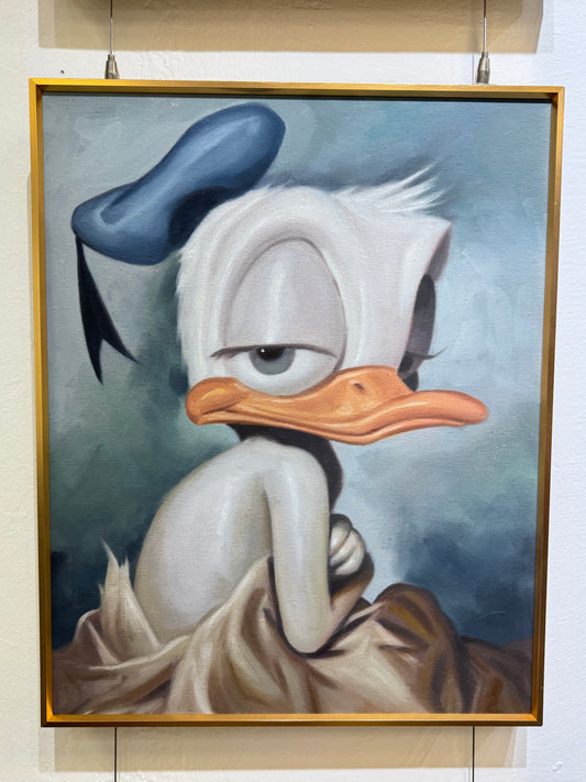 Abstract Duck Oil Painting 40×50cm - Contemporary Pop Art