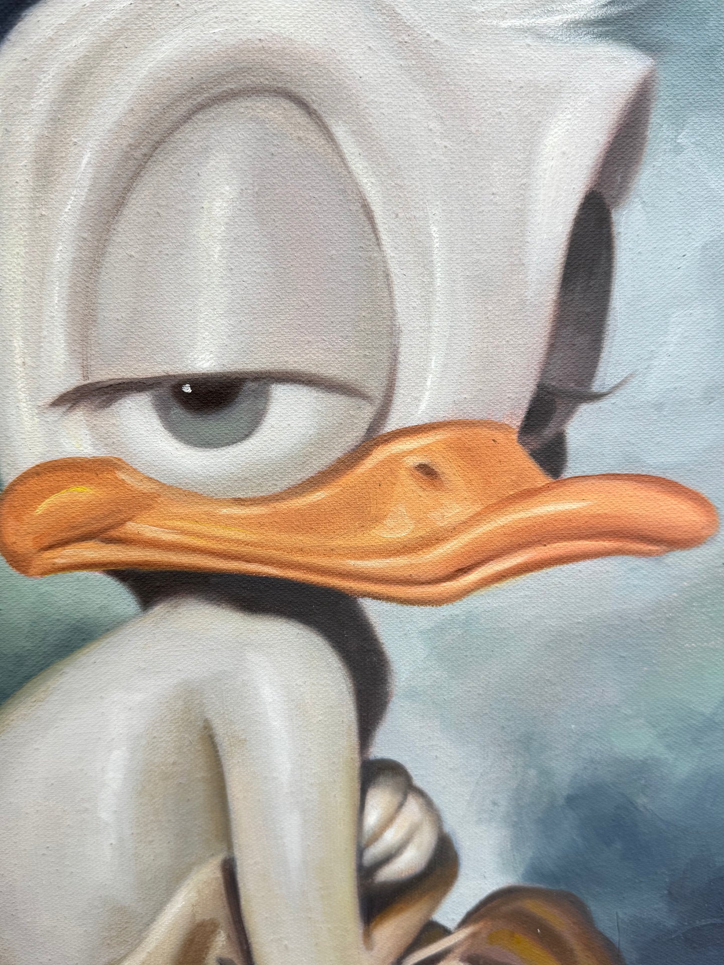 Abstract Duck Oil Painting 40×50cm - Contemporary Pop Art