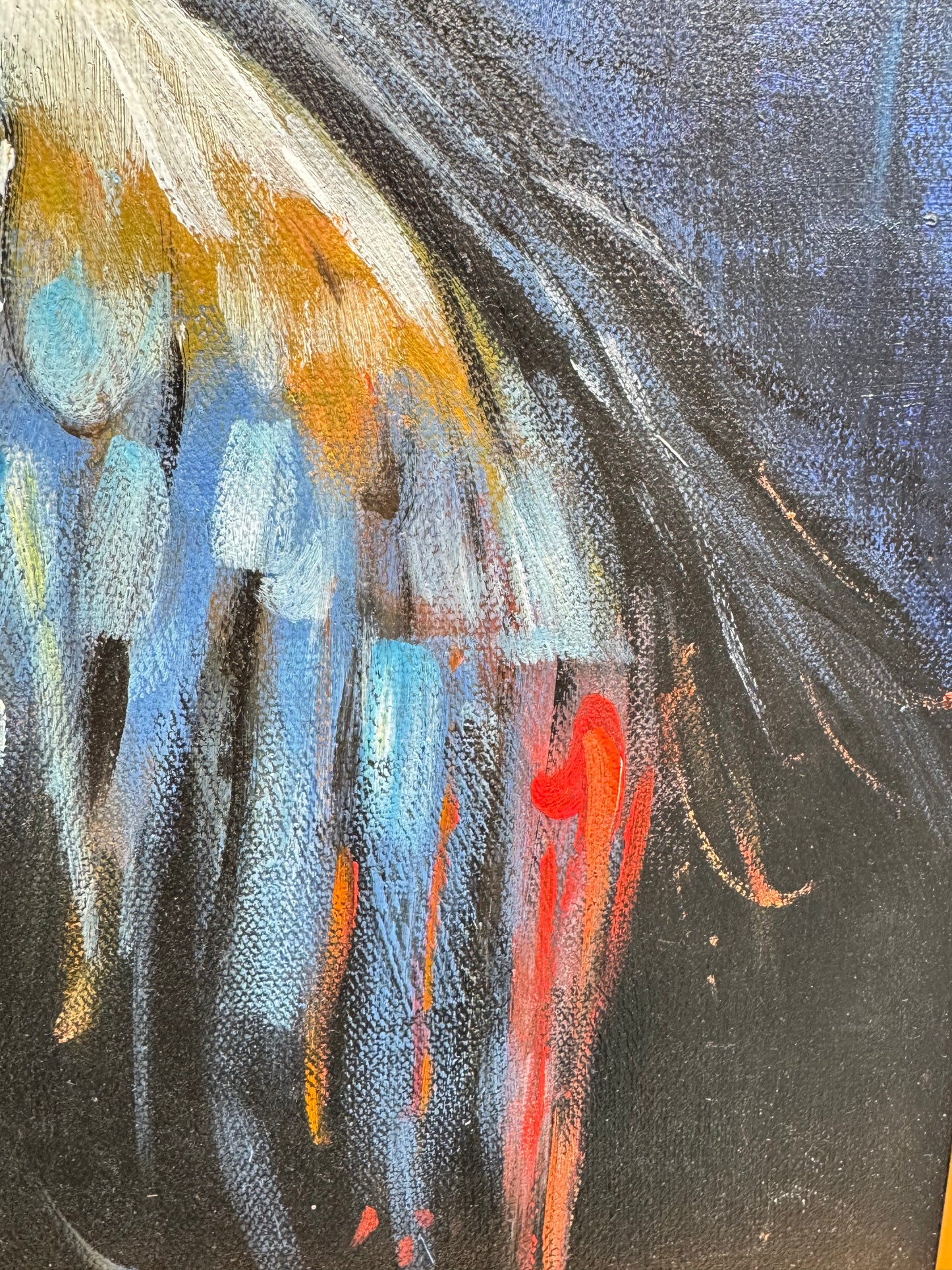 Vibrant Hornbill Oil Painting 40×50cm - Exotic Bird Art