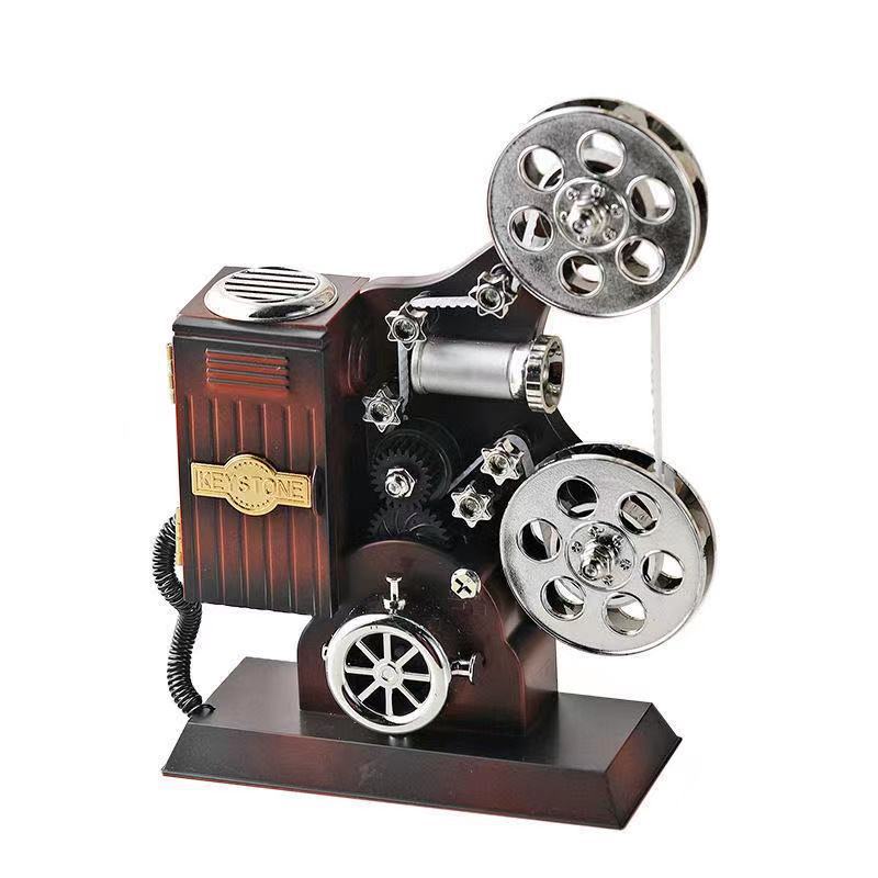 Vintage Piano Music Box & Gramophone Desktop Ornament – Retro Sewing Machine Model, Decorative Home Gift