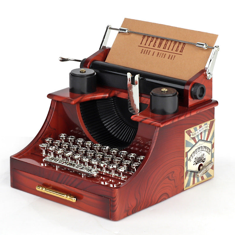 Vintage Piano Music Box & Gramophone Desktop Ornament – Retro Sewing Machine Model, Decorative Home Gift