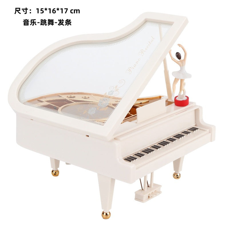 Vintage Piano Music Box & Gramophone Desktop Ornament – Retro Sewing Machine Model, Decorative Home Gift