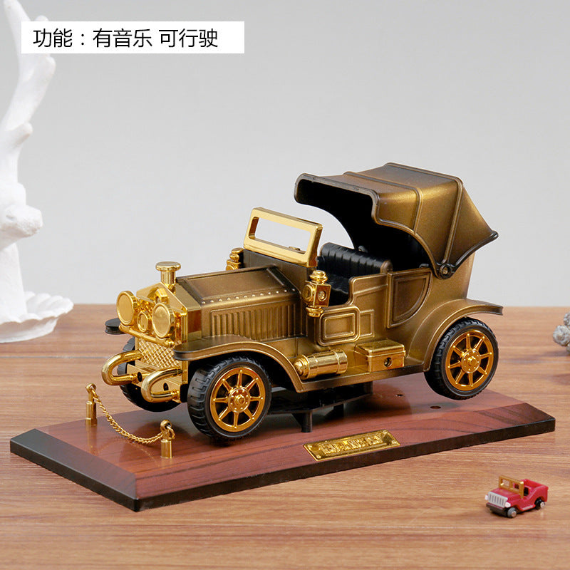 Vintage Piano Music Box & Gramophone Desktop Ornament – Retro Sewing Machine Model, Decorative Home Gift