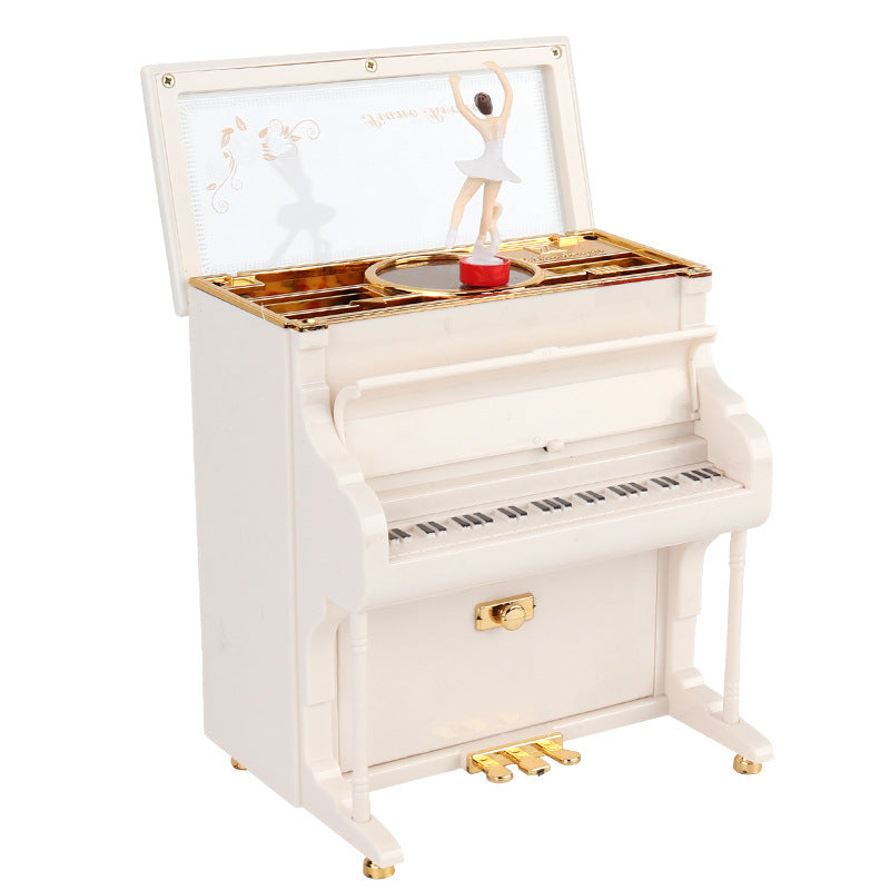 Vintage Piano Music Box & Gramophone Desktop Ornament – Retro Sewing Machine Model, Decorative Home Gift