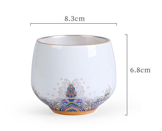 Handcrafted enamel cup Silver-gilt tea cup