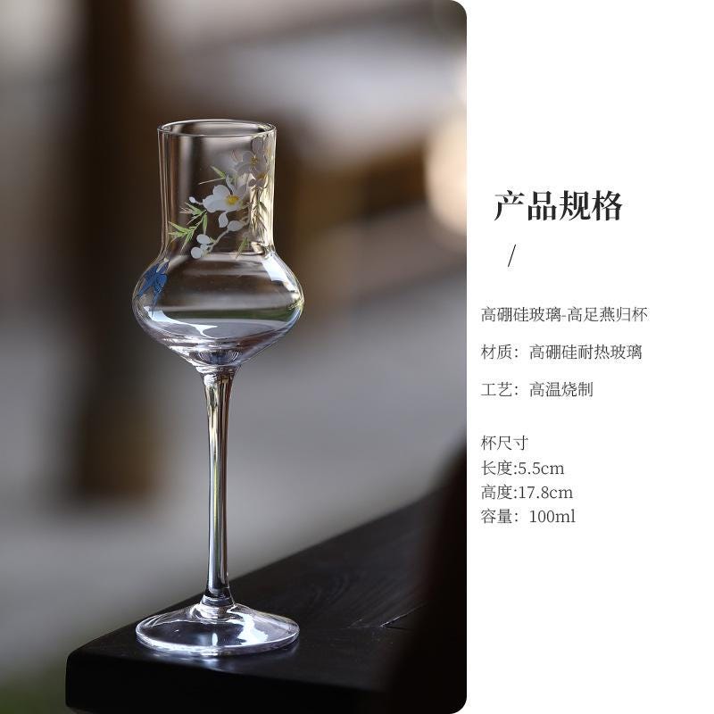 Spring Returns Highball Glass Heat-Resistant Thickened Glass Green Tea Specialty