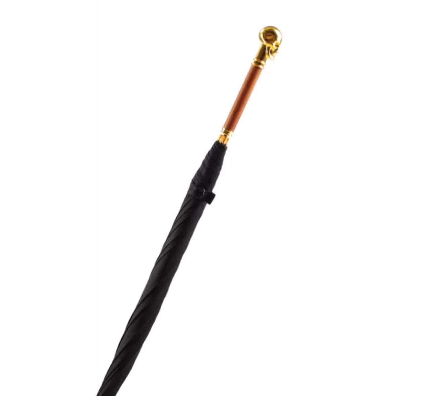 Skull-Head Gold-Plated Long-Handle Umbrella Retro British-Style Business Fashion Umbrella for All Weather