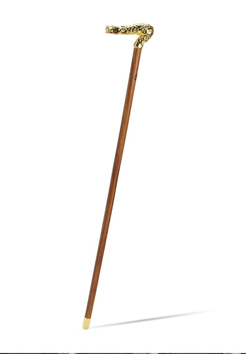 Golden Dragon-Shaped Scepter Wand Walking Stick British Civilization Cane